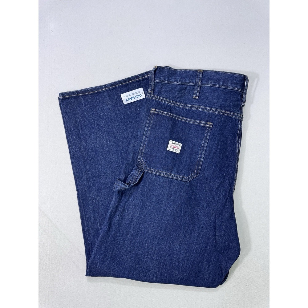 Old Navy Jeans Men 38X32 (38x31) NWT Carpenter 90s Baggy Loose Work Wear Painter